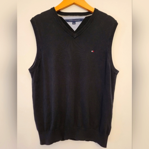 Tommy Hilfiger  Black Sweater Vest (Large) - Picture 1 of 4